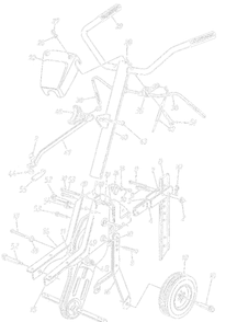 Frame Assembly Diagram and Parts List for 21A-340-129 1997 Yard Machines Tiller